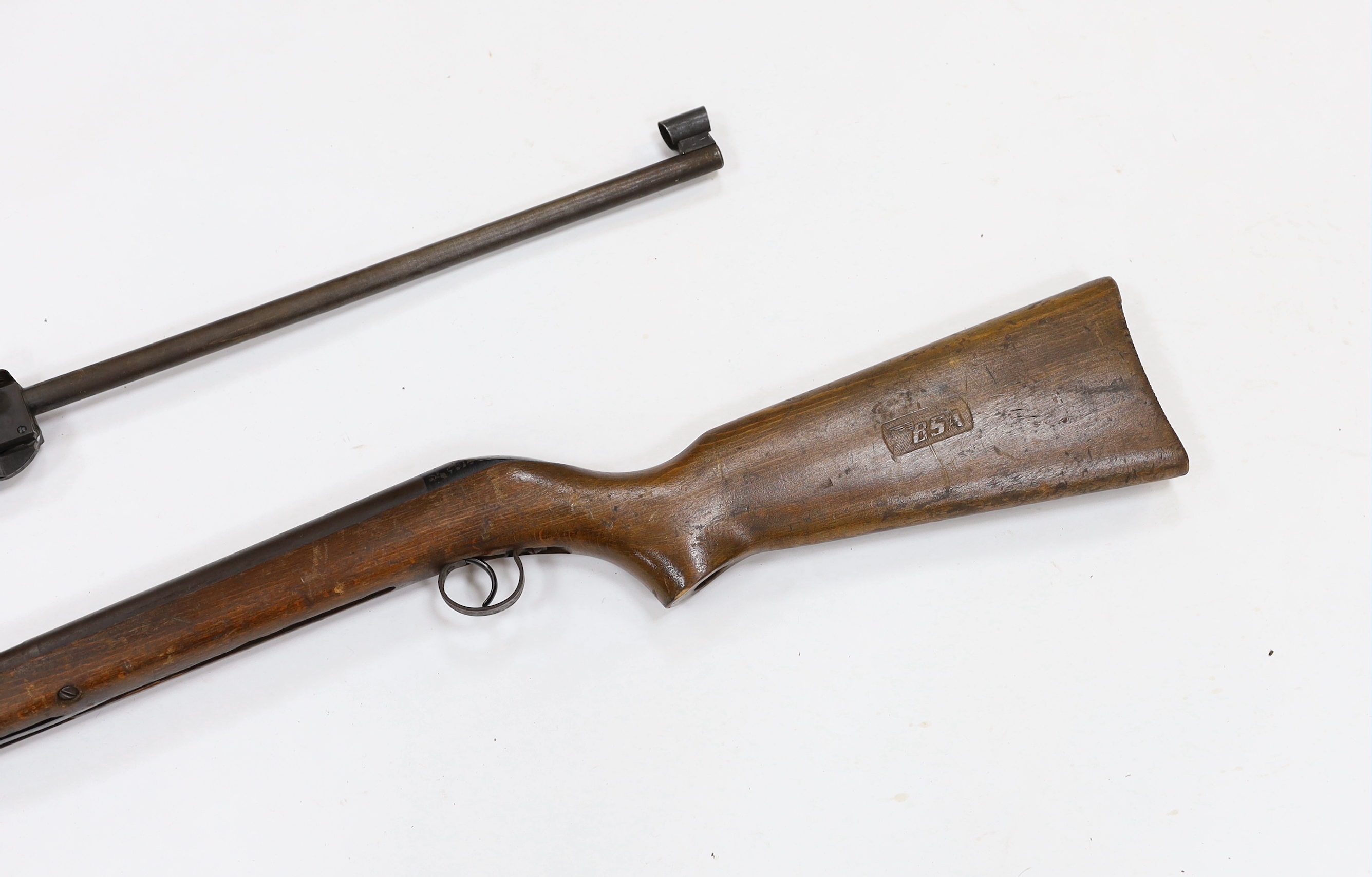 A Hungarian .22 break action rifle and a BSA break action air rifle (2)